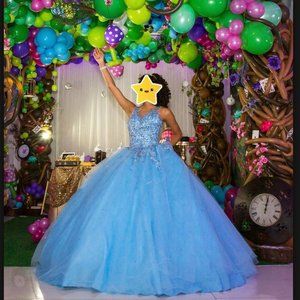 Baby Blue Sweet 16 Quinceanera Dresses Ball